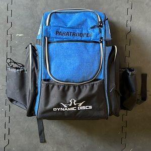 NWT Paratrooper disc golf backpack, blue